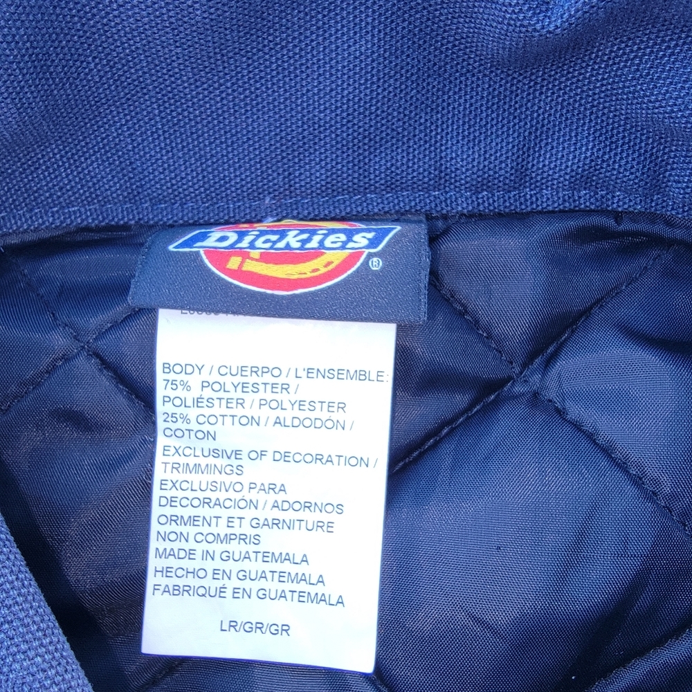 Dickies Men's Work Jacket. Large Regular. Navy. Slash pockets